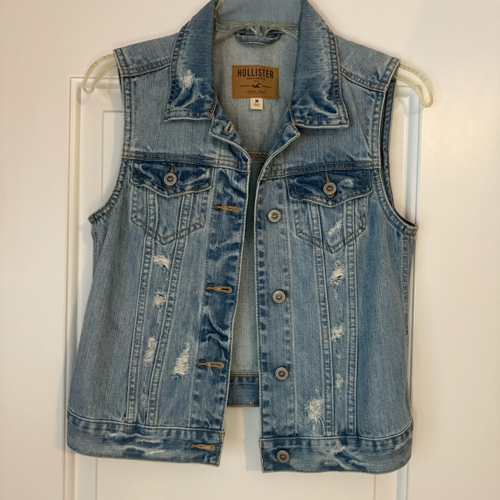 Hollister Women’s Denim Vest Size M